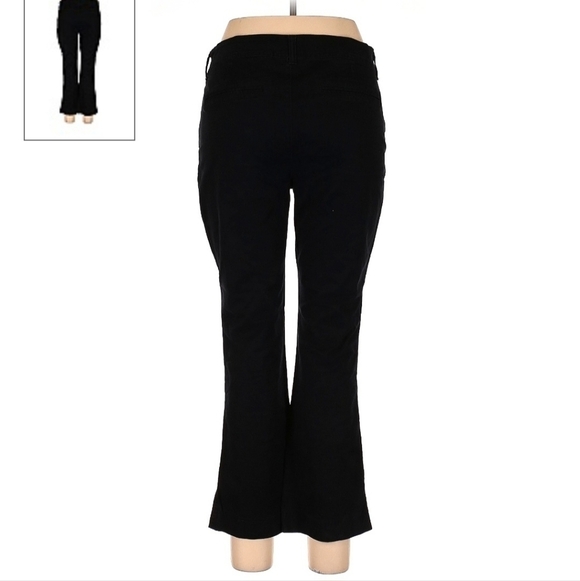 Old Navy Black Boot-Cut Chino Pants Women's Size 10 Regular Everyday Neutral EUC - Picture 2 of 5